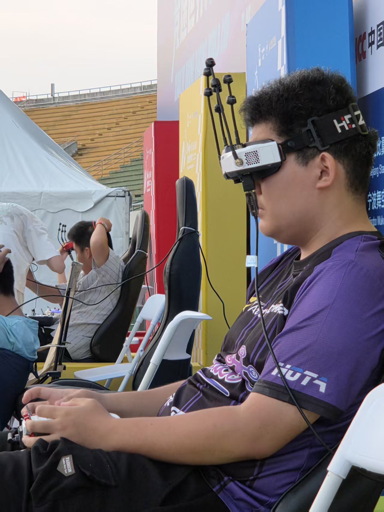 An FPV competitor racing at the 2026 FAI Drone Racing World Cup