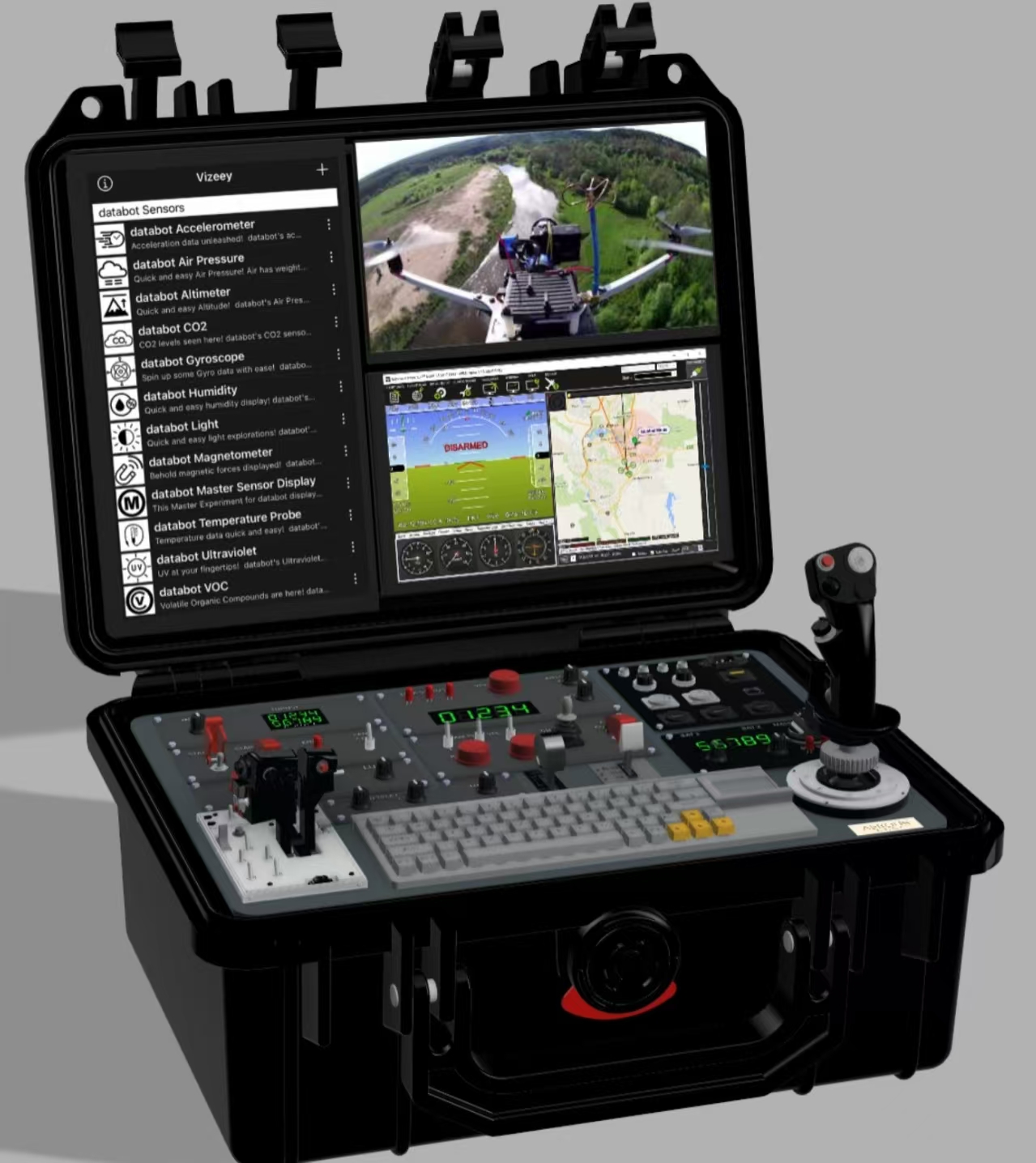 Portable aircraft control and sensor system